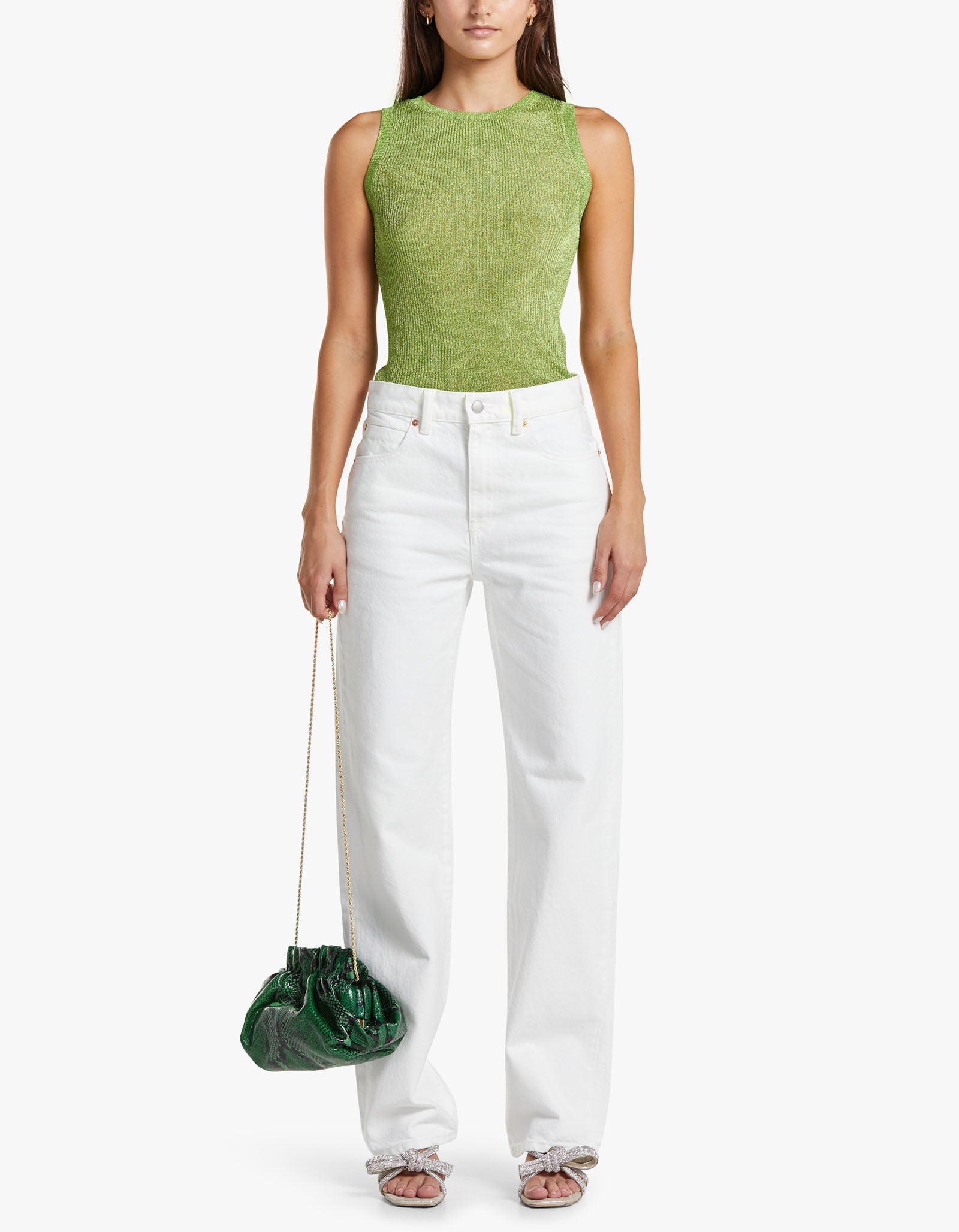 Alexander Wang Ez Mid Rise Relaxed Straight Jean in Vintage White for Women NZ