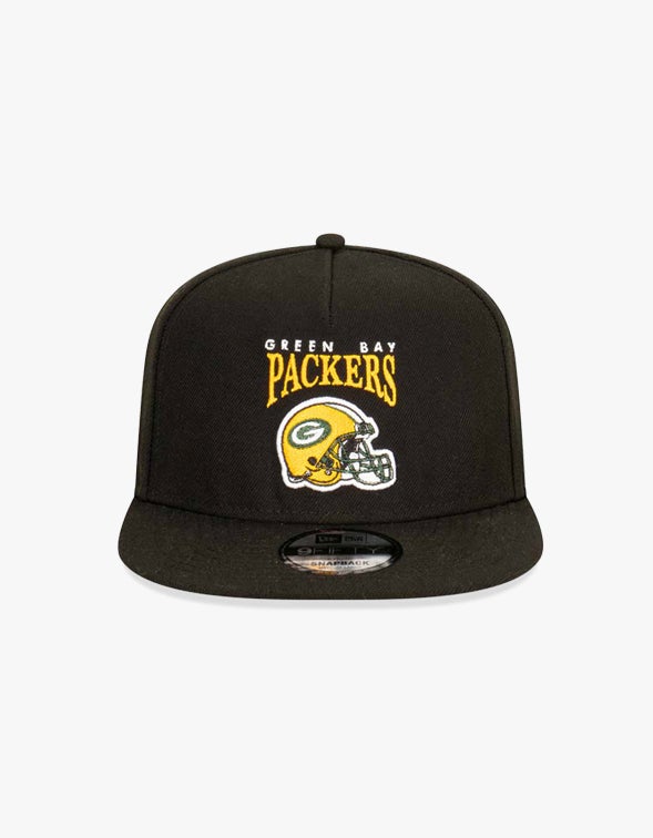 New Era Black Green Bay Packers Classic 9FIFTY Trucker Snapback Hat