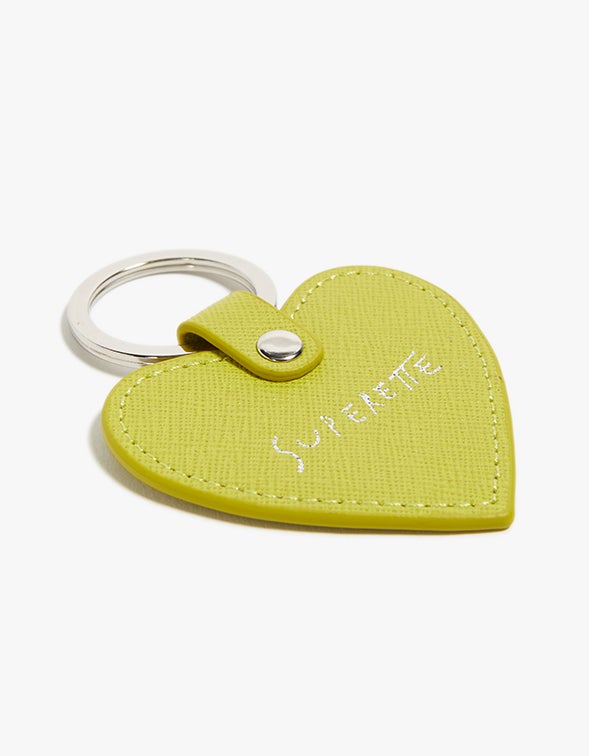 Superette Heart Key Chain Neon