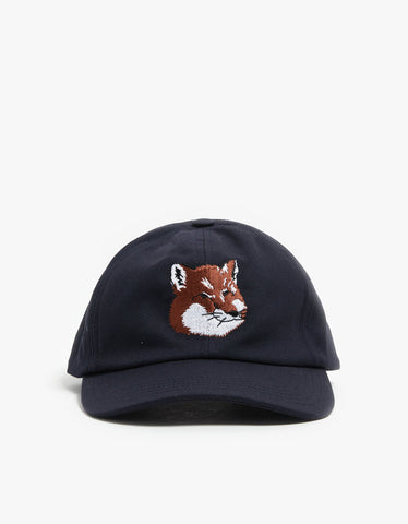 Superette | Large Fox Head Embroidery 6P Cap - Navy