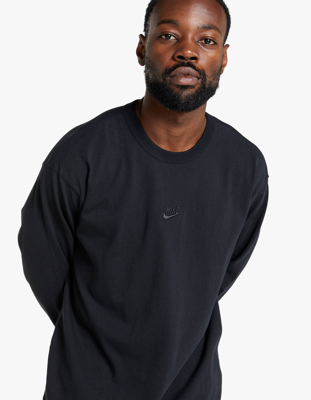 Superette | M NSW Premium Essentials L/S Tee - Black/Black