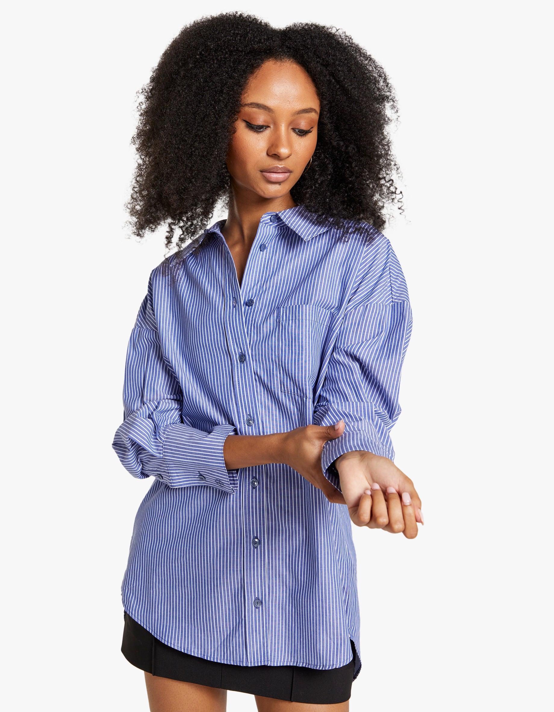 Superette Mika Shirt Blue And White Stripe