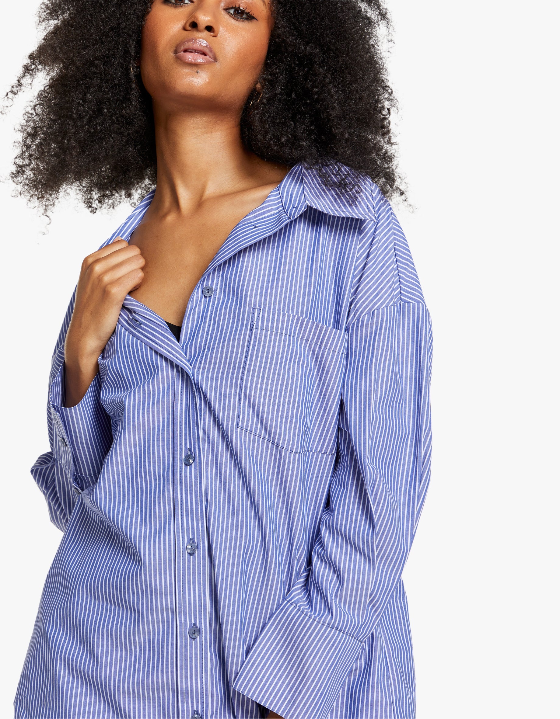 Superette Mika Shirt Blue And White Stripe