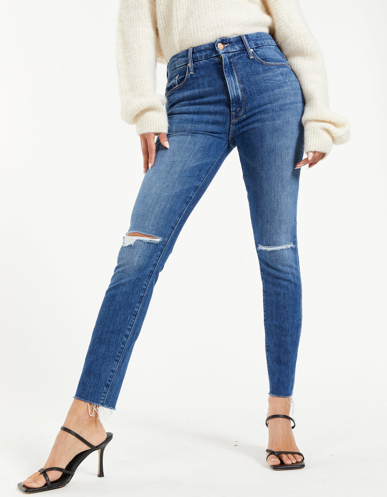 Superette  High Waisted Looker Ankle Fray - Nature Tune Up