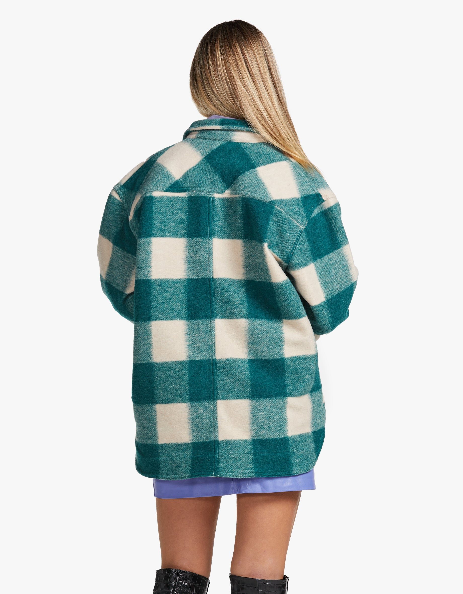 Superette | Owens Shirt Jacket - Teal Check