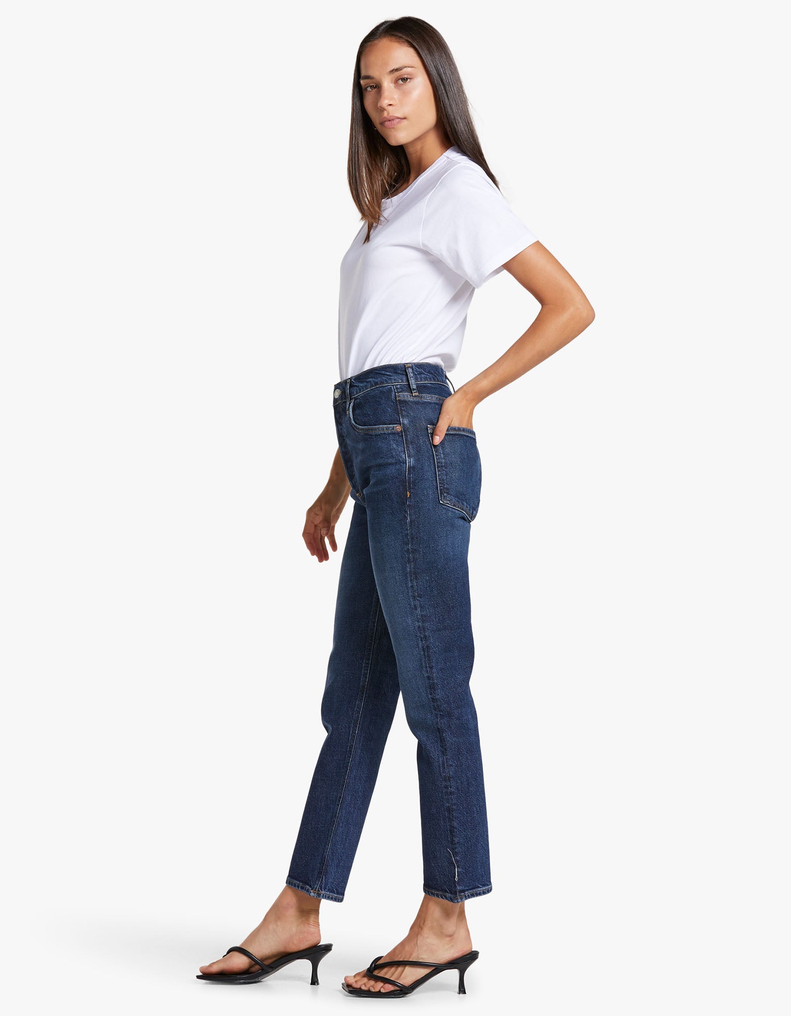 Superette Riley High Rise Straight Crop Divided