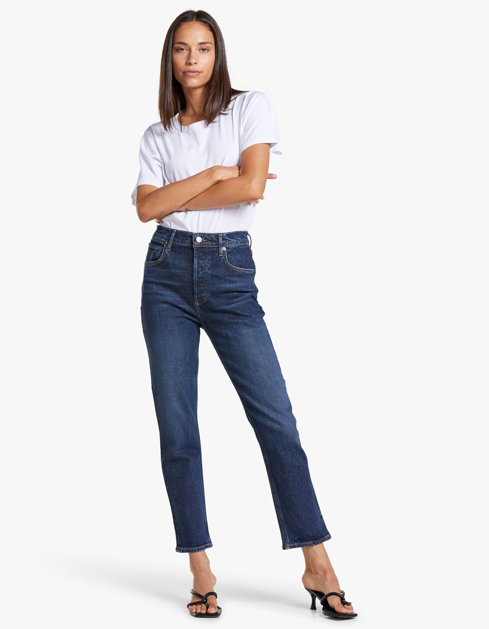 Superette Riley High Rise Straight Crop Divided