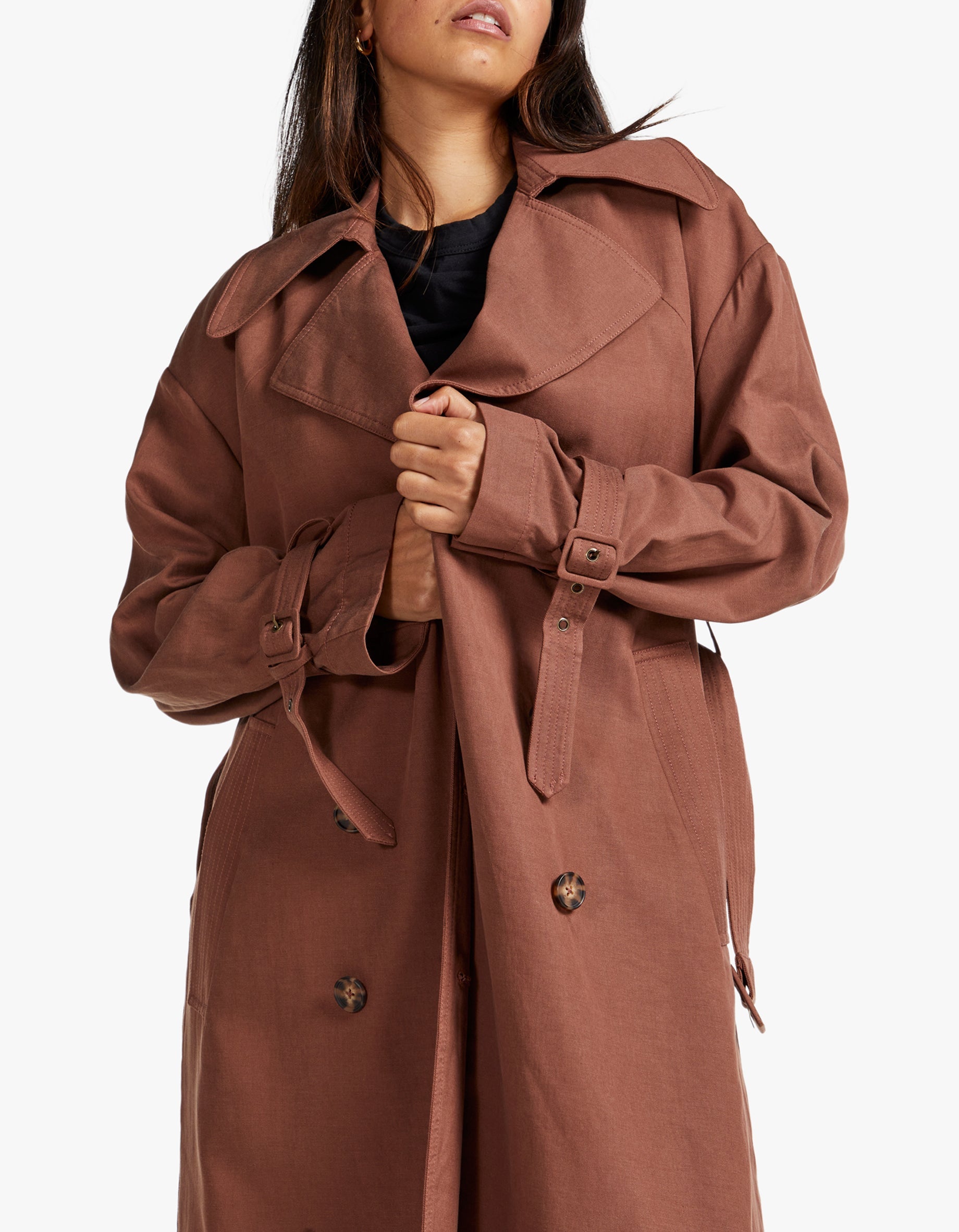 Chestnut deals trench coat