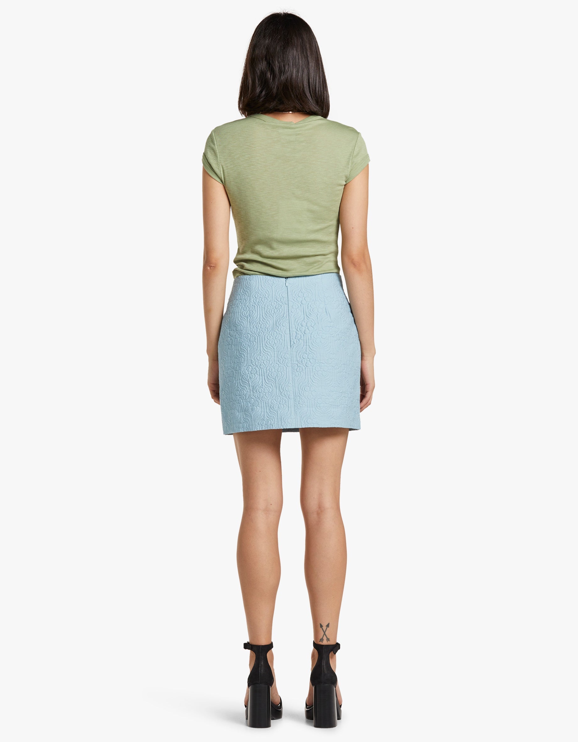 Superette | Short Jacquard Skirt - Sky