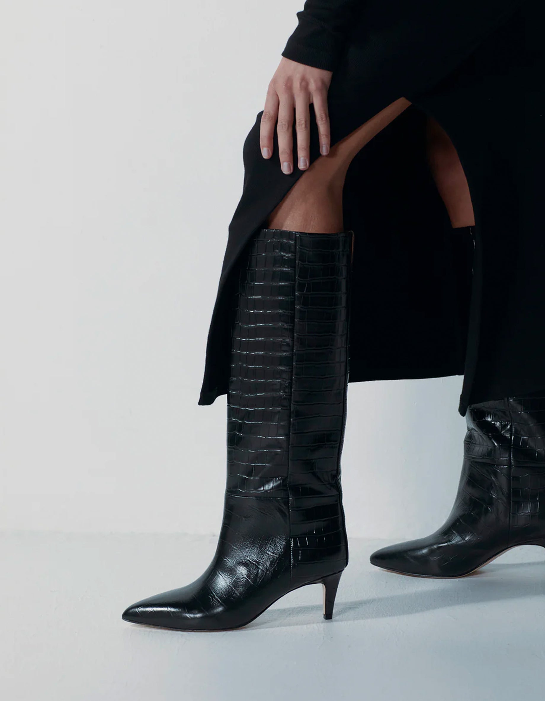 Superette Sloane Boot Black Croc