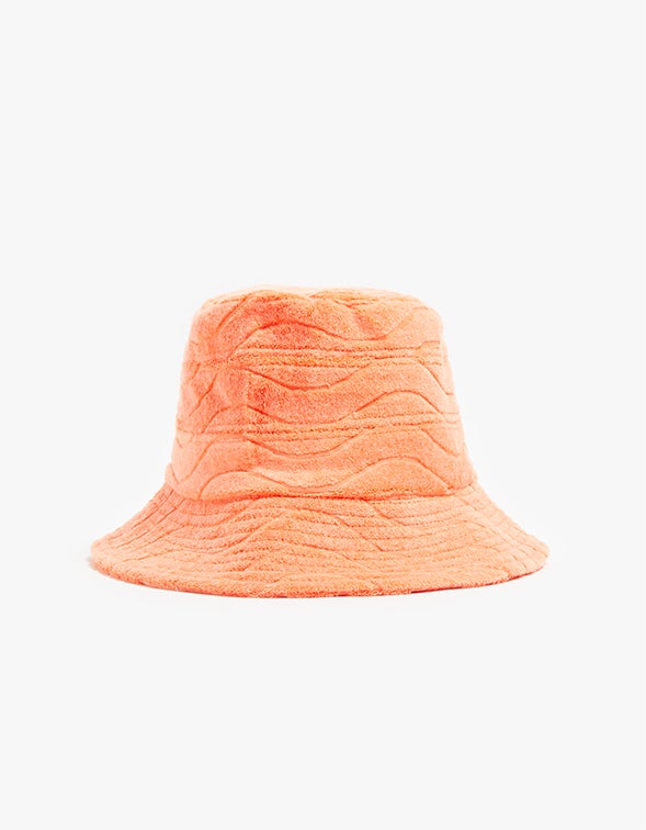 Superette | Wave Terry Bucket Hat - Papaya