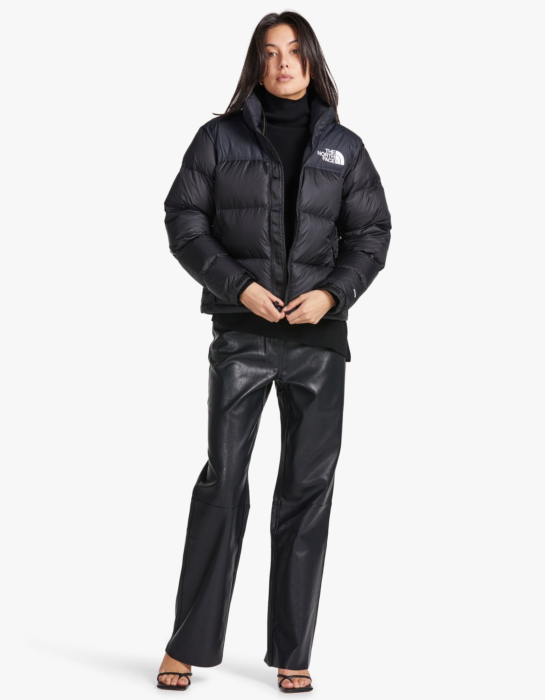 Womens 1996 Retro Nuptse Jacket Recycled TNF Black – Superette