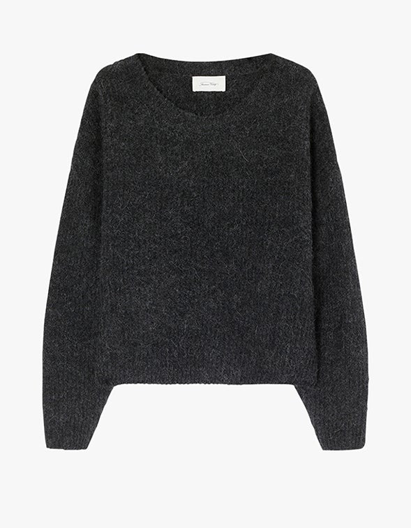 Superette | Womens Jumper East Round Neck - Charcoal Melange