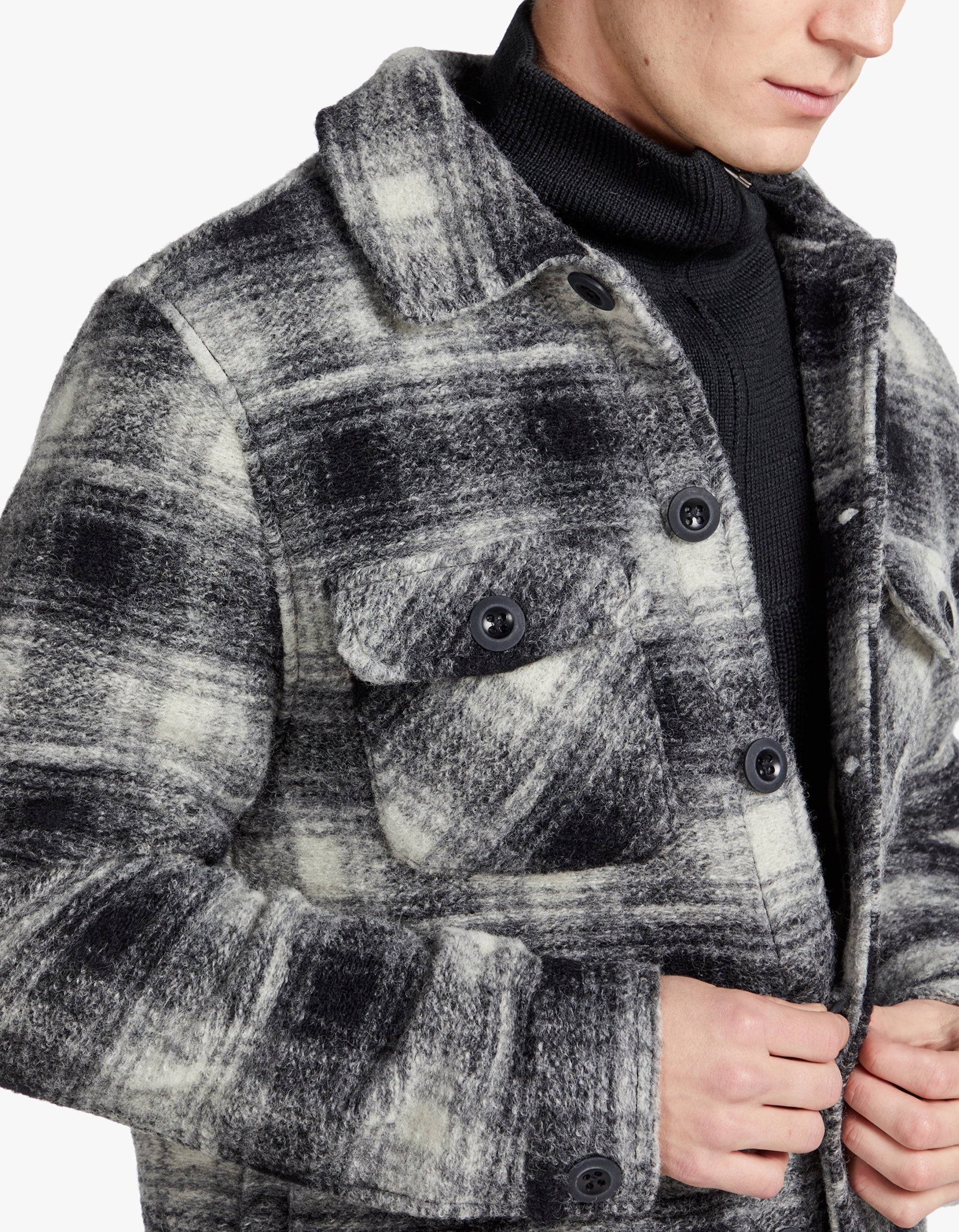 Men's wool hot sale blanket coat